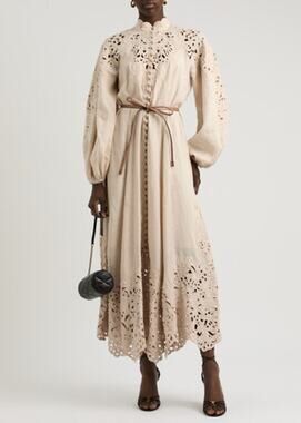zimmermann kirra halter dress Zimmermann Kirra Linen Halterneck Midi Dress